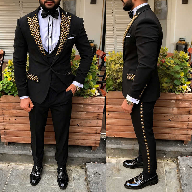 Men Formal Wear Modern - Abito da sposo moderno con revers