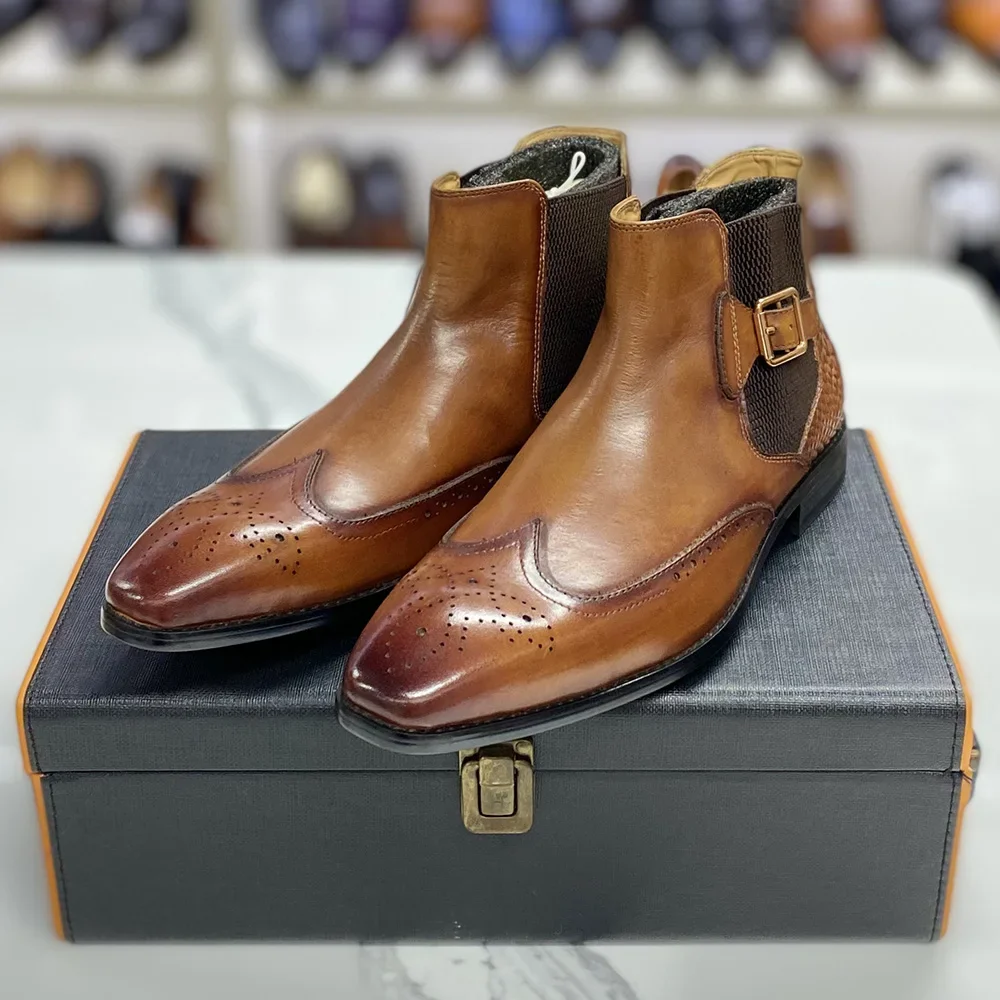 Stivaletti da uomo in vera pel - Men Formal Wear With Boots recensione e prezzo